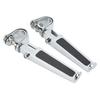 Pair Clevis Foot Pedals U Clamp Footrests Universal for Motorcycle Street Bike with 1in ‑ 1‑1 4in Highway Engine Crash