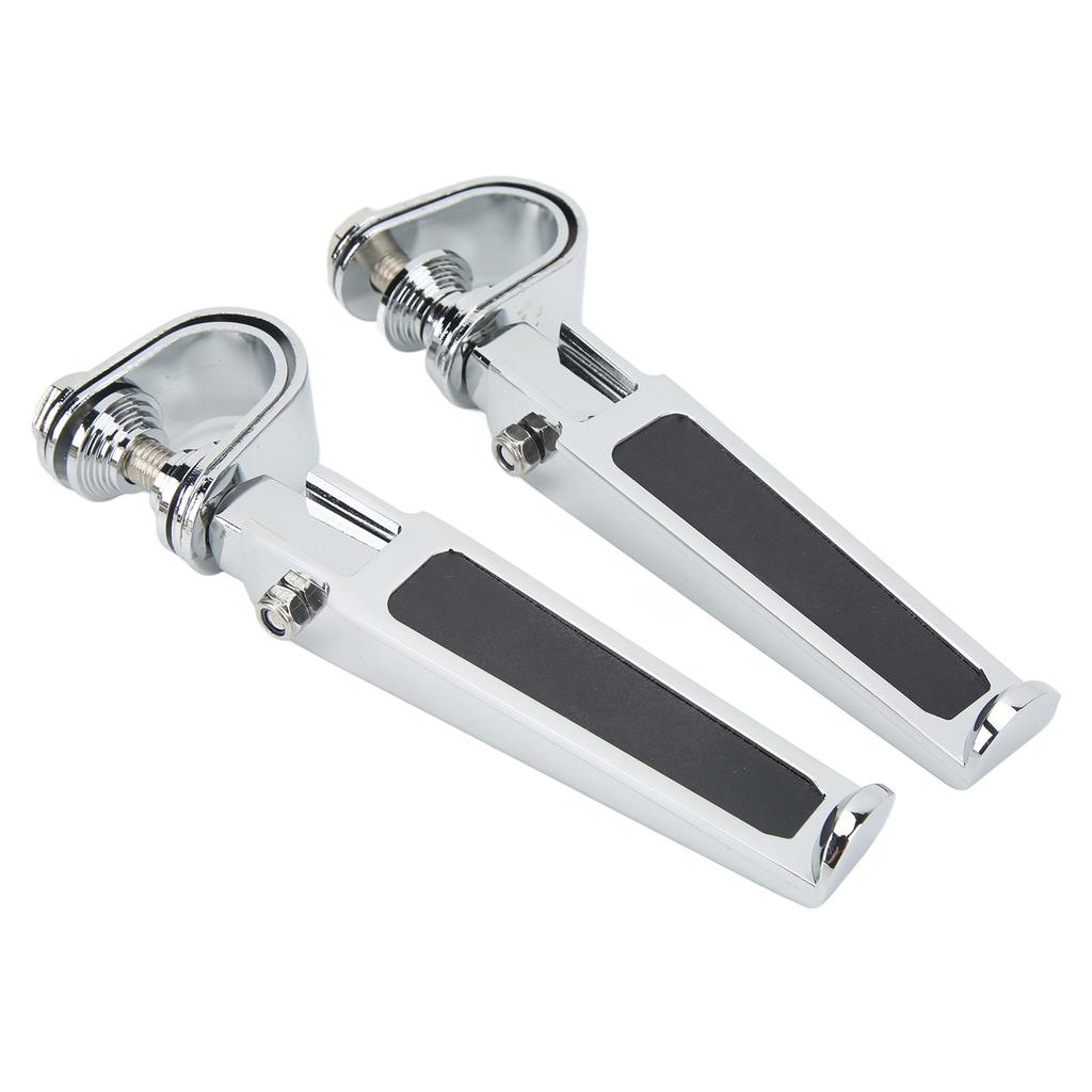 Pair Clevis Foot Pedals U Clamp Footrests Universal for Motorcycle Street Bike with 1in ‑ 1‑1 4in Highway Engine Crash