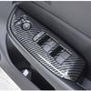 Car Door Armrest Panel Cover  Window Glass Lift Switch Button Trims For Honda Fit Jazz GR RHD  ABS Carbon Fiber Accessories