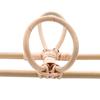 Clothes Hat Hanging Hooks 5-Hook Rattan Wall Hanger Garments Organizer Rack Wall Storage Decor Kids Room Wall Mounted Hanger
