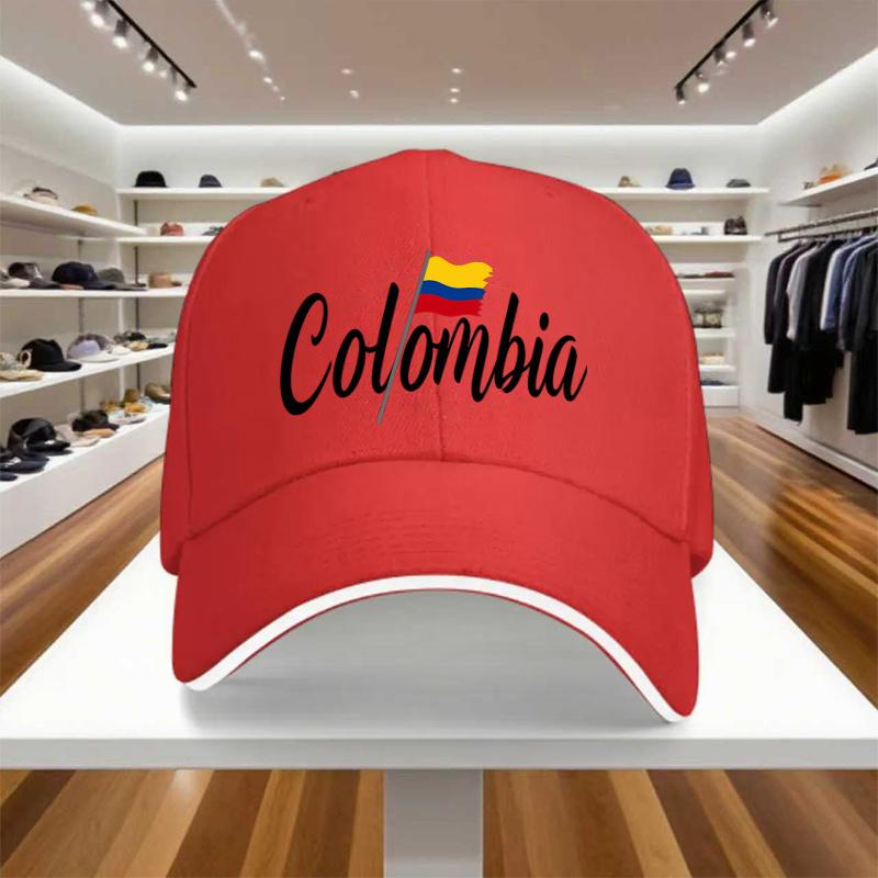 1pc Colombia Flag Baseball Cap  Adjustable Snapback Hat with Colombian Colors  Yellow Red  Lightweight for Men  Women