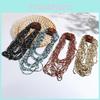 Vintage Beaded Necklace With Electroplated Finish For Ladies Gift