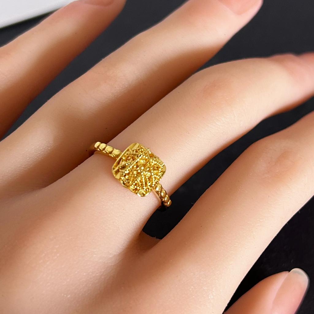 24K Gold Color Branch Leaf Rings For Women Adjustable Open Ring Non Tarnish Wedding Band Trendy Jewelry Accessories Gifts