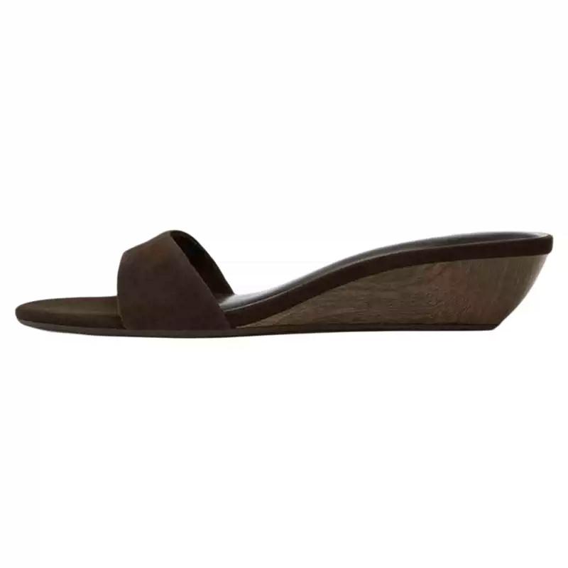 Designer Summer Women's Fashion Open Toe Slippers Elegant Wedges Heel Slides Ladies Evening Party Shoes