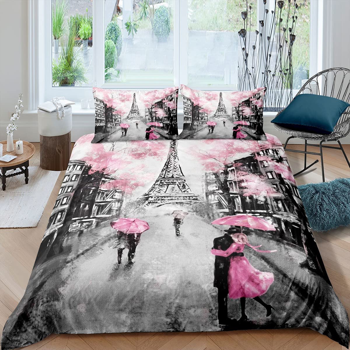 

Umbrella Duvet Cover Sets For Kids Teens Queen Lightweight Down Quilt Covers Bedroom Decor 2 Pillowcases 1 Duvet Cover No Quilt EU Single(135x200cm)