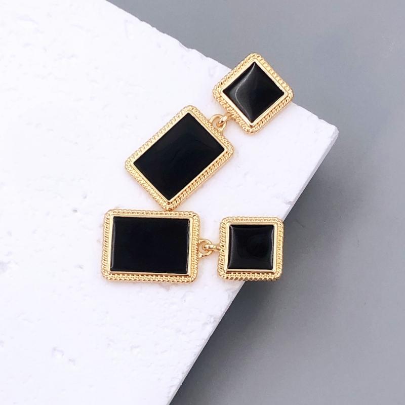 Fashionable Alloy Drop Earrings with Square Shape and Versatile Design