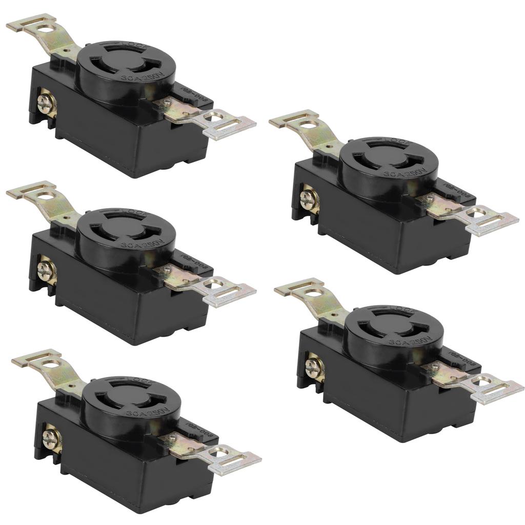 5Pcs American 3‑Holes Socket Gasoline Generator Accessory for 168f 188f 2 3 5 6.5KW 250V