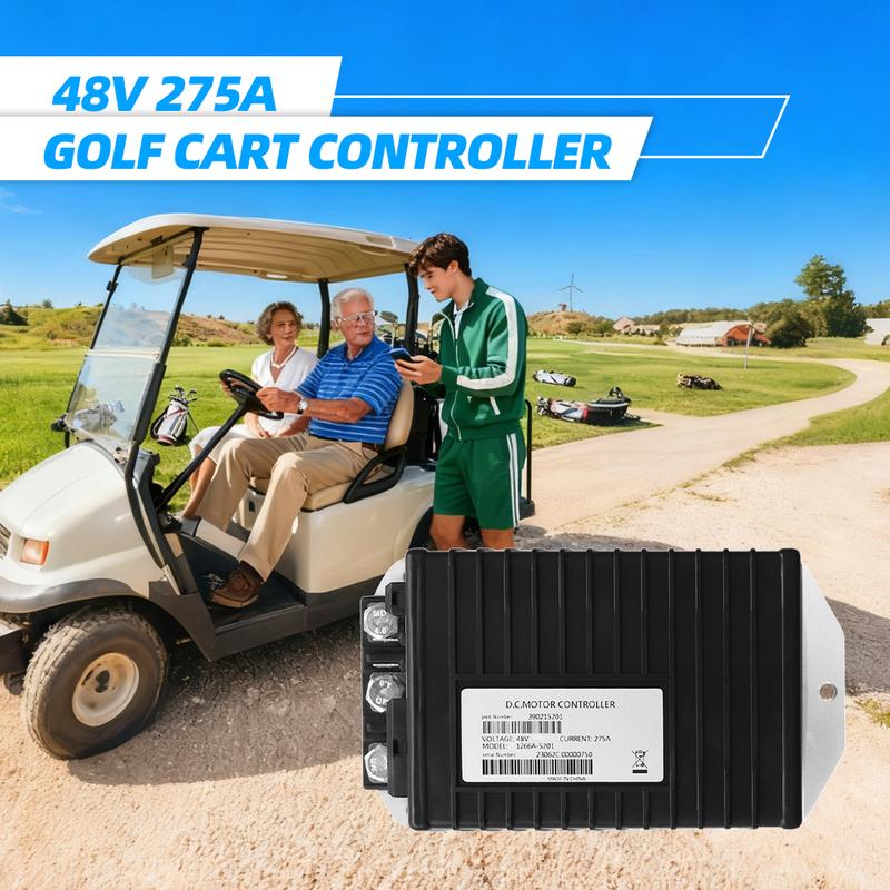 48V 275A Golf Cart Controller, Direct Replacement for Curtis 1266A-5201 Compatible with Club Car EZGO Yamaha Utility Vehicle