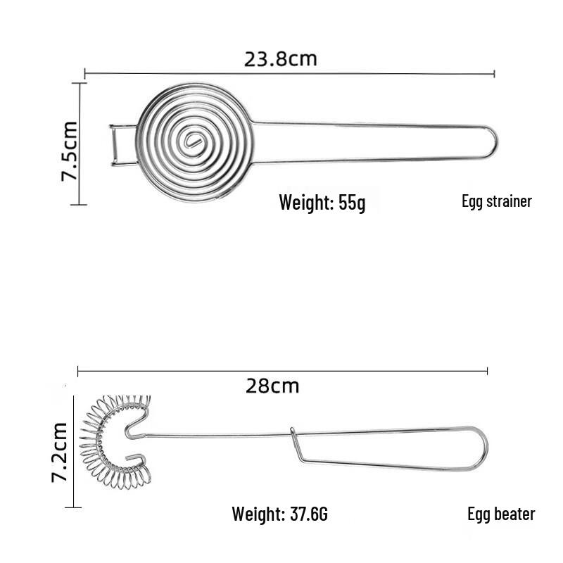 

Stainless Steel Egg Separator and Whisk Set