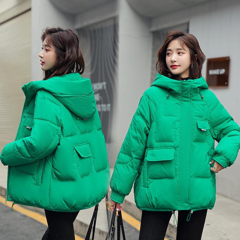 Bread Clothes Women's Short Autumn and Winter New Hooded Loose Thickened Warm Girlfriend Casual Jacket Cotton-padded Clothes