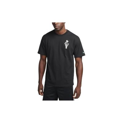 Air Max 90 Print Lässiges Rundhals-Kurzarm-T-Shirt Herren Oberteile Schwarz FQ4899-010