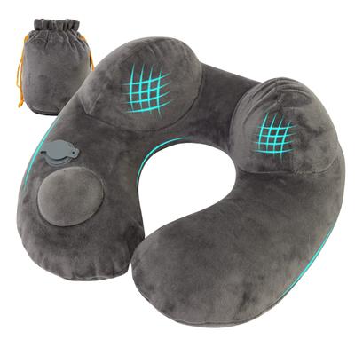 Neck Air Pillow for Neck Air Neck Portable Travel Easy To Office Storage Bag Gray Pillow, Travel, Pillow, Pillow, Pillow, Airplane, Pillow, PVC,