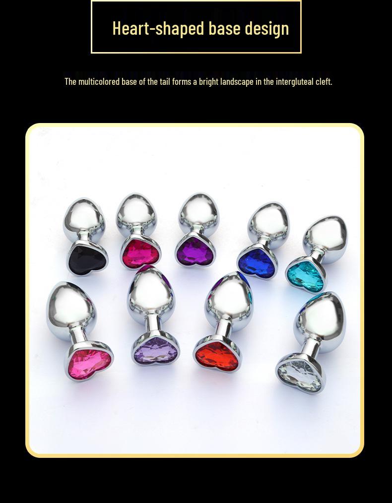 Spielraum: Herzförmiges Metall Analplug Set - 3-teiliges Aluminiumlegierungsset für Erwachsene