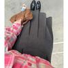2025 New Style Women's Grey A-Line Woolen Pleated Long Skirt