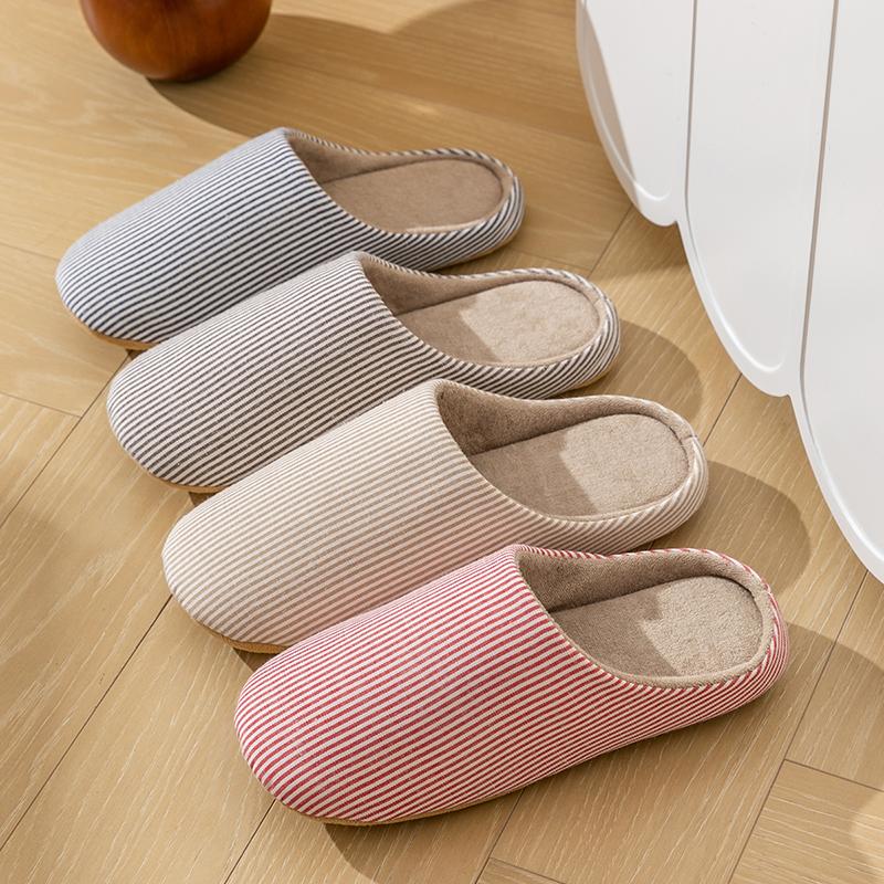 Unisex Home Slippers Soft Slippers Warm Indoor Flat Shoes Bedroom Slipper Autumn and Winter
