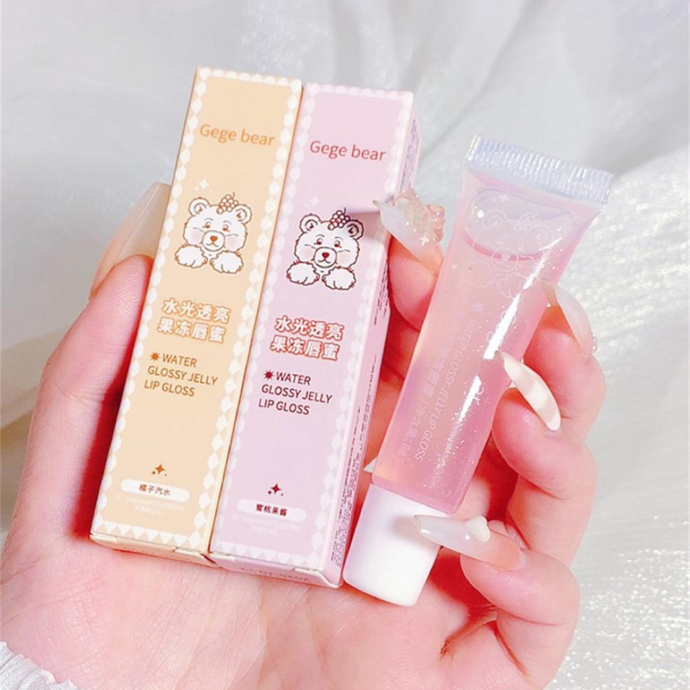 Jelly Lips Water Light Lip Oil Moisturizing Clear Lipgloss Glass Mirror Liquid Lip Balm Anti-Crack Care