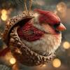 Tier-Weihnachtsornamente 2D Acryl Hängende Dekoration Set für Baum Kranz Garten Saisonale Feiertagsparty Dekorationen Zuhause Geschenk