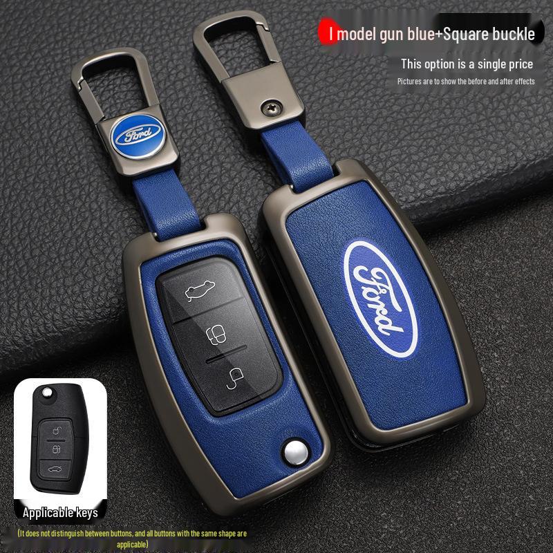Key Case Cover Shell for Ford Fiesta, Focus (2009-2014), and 17 Years Ecosport Models