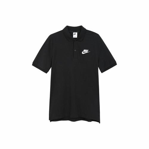 

Nike Solid Color Logo Casual Sports Polo Short-Sleeve T-Shirt for Men, Black EU XL чорний