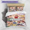 3pcs Duvet Cover Set (1*Duvet Cover + 2*Pillowcase, Without Core), Custom Name Crayon Shin chanPattern Bedding Set, Home Bedroom Decor Gift
