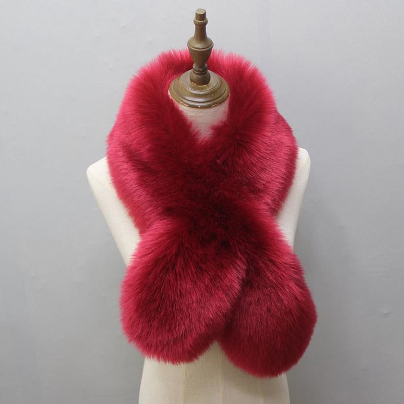 Autumn and Winter Warmth Thickened Imitation Fox, Otter and Rabbit Plush Fur Scarf Tide Big Bib Ladies Shawl Fur Collar