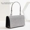 New Rhinestone Silver Clutch: Elegant Evening Bag with Full Diamond Design for Socialites.
