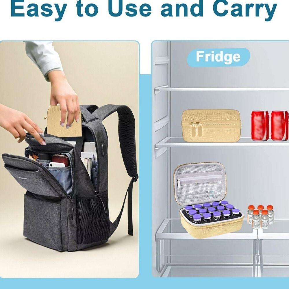 15 Slot Insulin Storage Box Waterproof Essentials Oil Case .Insulin Organizer Diabetes Care