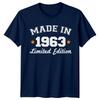 Made In 1963 Unisexs T Shirt 63rd Birthday Gift Vintage Limited Edition