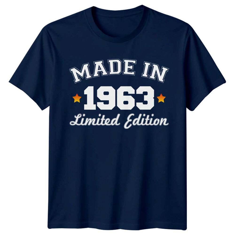 Made In 1963 Unisexs T Shirt 63rd Birthday Gift Vintage Limited Edition