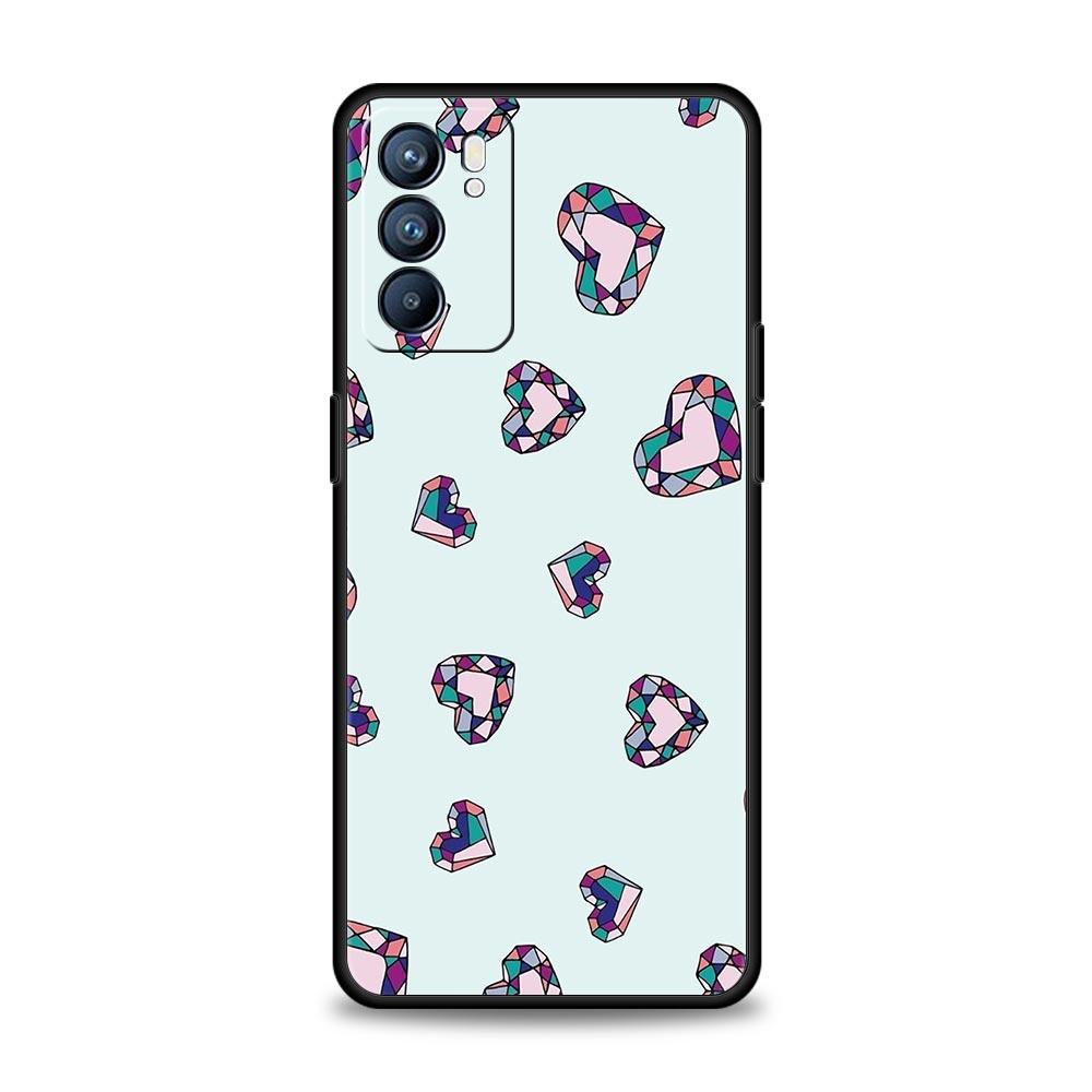Cute Cat Dog Paw Love Case For Oppo Reno8 Reno7 Reno6 Pro A54 5G Find X6 X5 A53 A52 A9 A15 A95 A17 A16 A76 A74 A57 A31 Cover