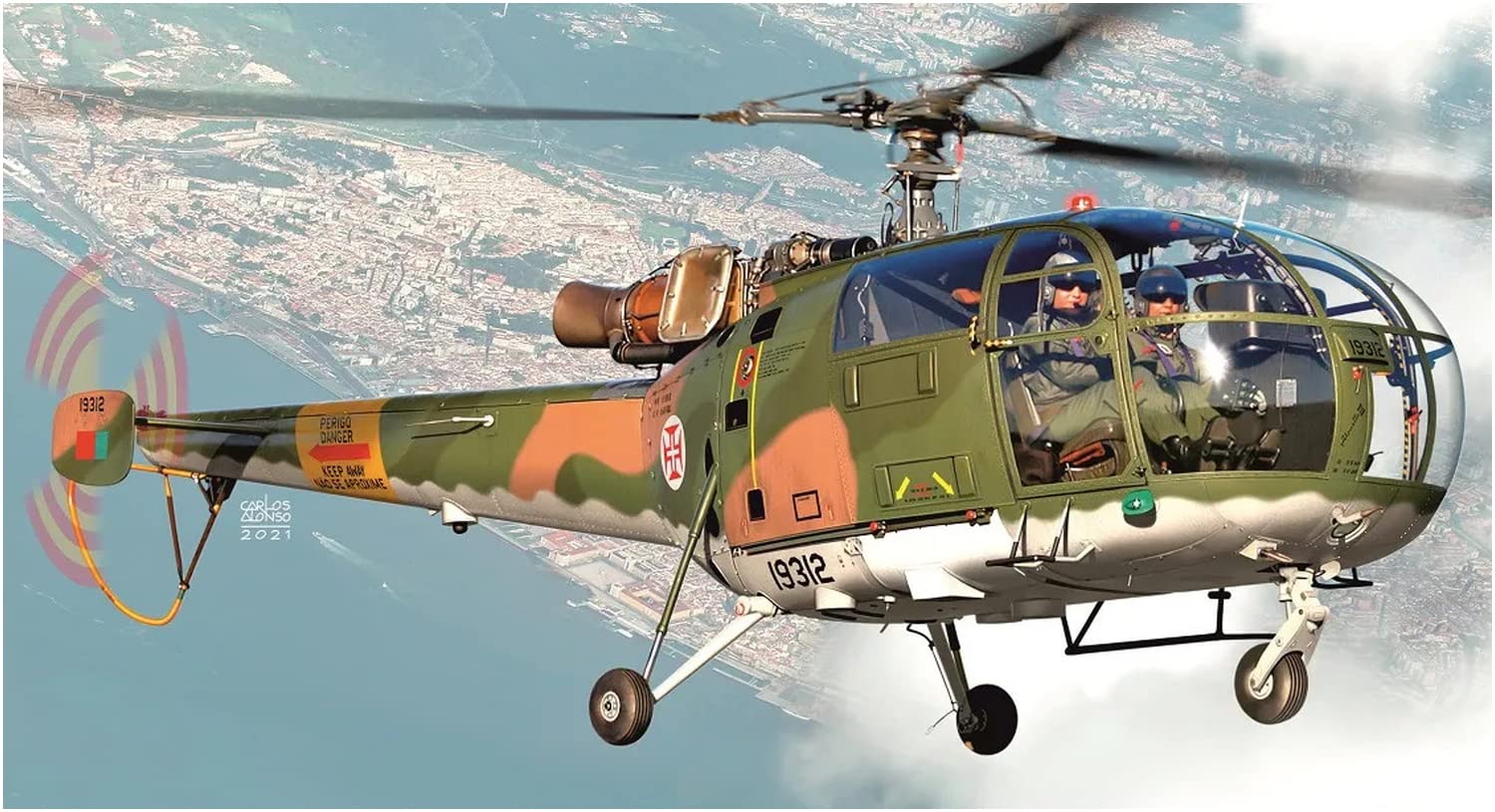 

KP Model Portuguese Air Force Alouette III International Plastic Model KPM0279 Molded Color 1/72