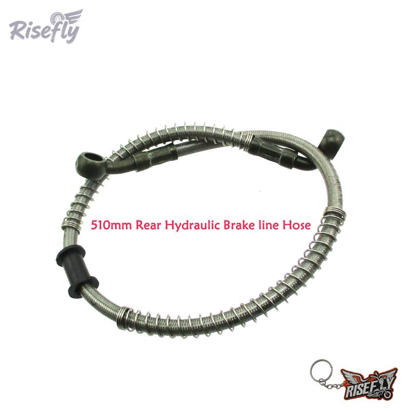 Risefly 510mm Rear Hydraulic Brake line Hose For 50cc-190cc Chinese Dirt Pit Bikes Braaap Atomic Pitpro Pitster Pro DHZ SSR