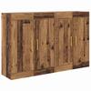 Wall Mounted Cabinet 2 Pcs Reclaimed Wood Look 69.5 X 34 X 90 Cm