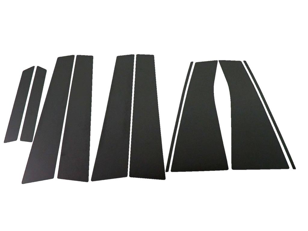 BRIGHTZ Wish 20 Series Black Plated Pillar Panel Covers without 4966 (10-Piece Set, Visors) [PIL-BLA-110]