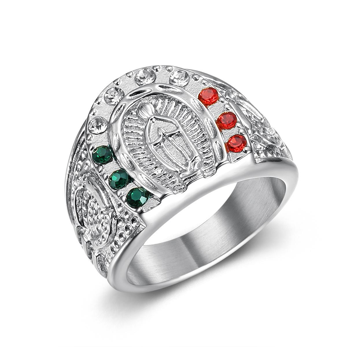 

Кольцо хип-хоп кольцо позолоченное бриллиант Дева Мария мужское кольцо 13