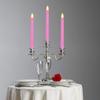 LED Elektronische Kerze mit Flackernden Flammen und Timer-Fernbedienung, Geburtstags-Hausdekoration, Lange Spitzkerzen, Hochzeit, Rosa