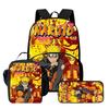 NARUTO Naruto Oxford Soft Fabric Wear-resistant Three-piece Combination Various Stationery School Supplies Storage