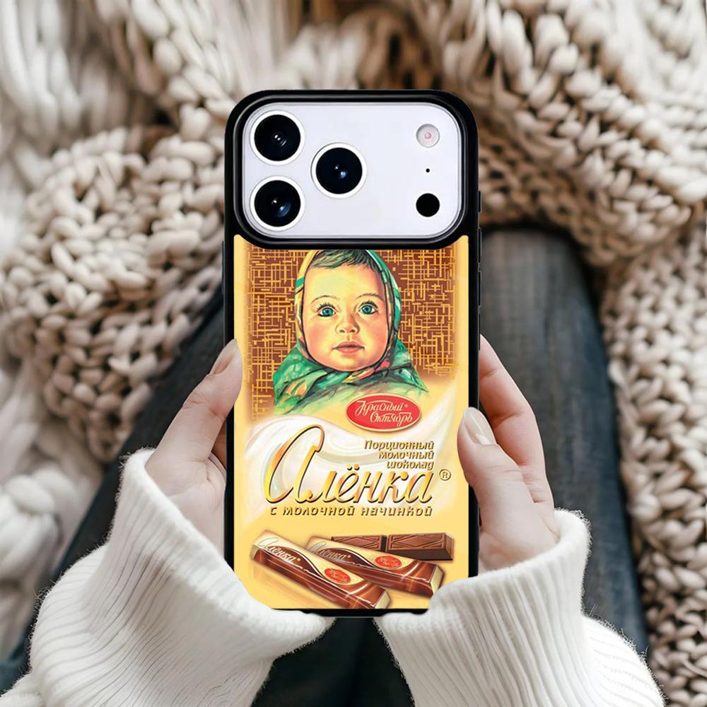 Russian Chocolate Alenka print Magnetic Phone Case For iPhone 17 16 15 12 13 Pro Max 14 Plus 11 Hard Cover With MagSafe iPhone17 Pro Max