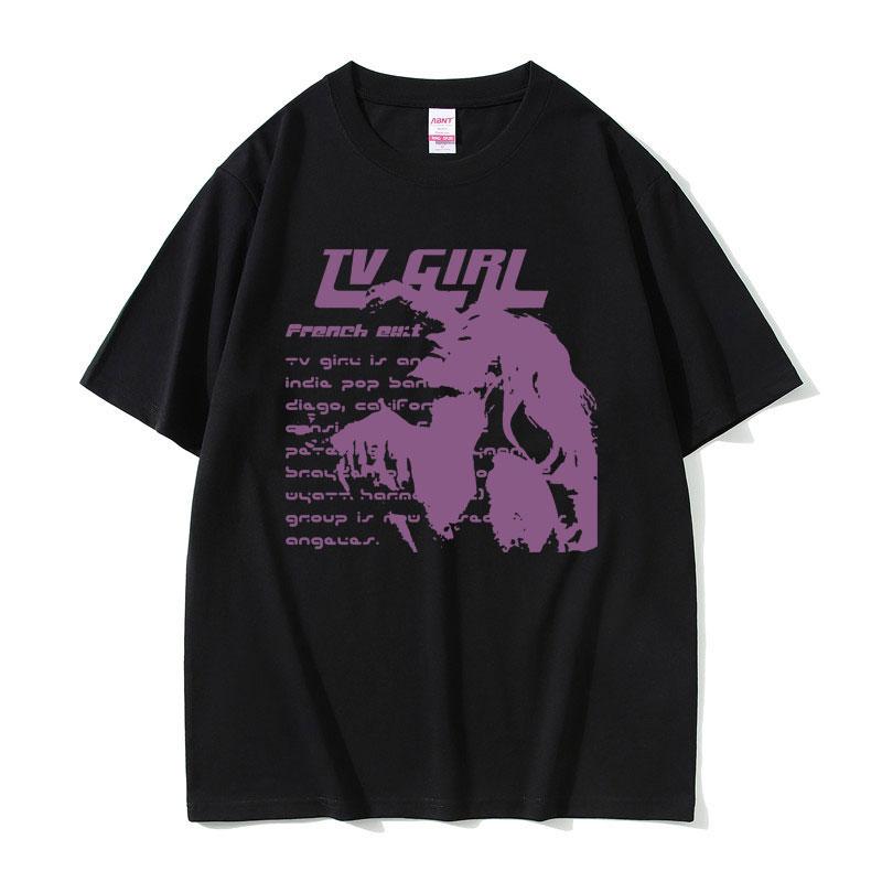Tv Girl Tee Shirt French Exit Album Tshirt Music Band Graphic Tshirt Art Music Merch for Gift Tees Men Loose Short Sleeve S