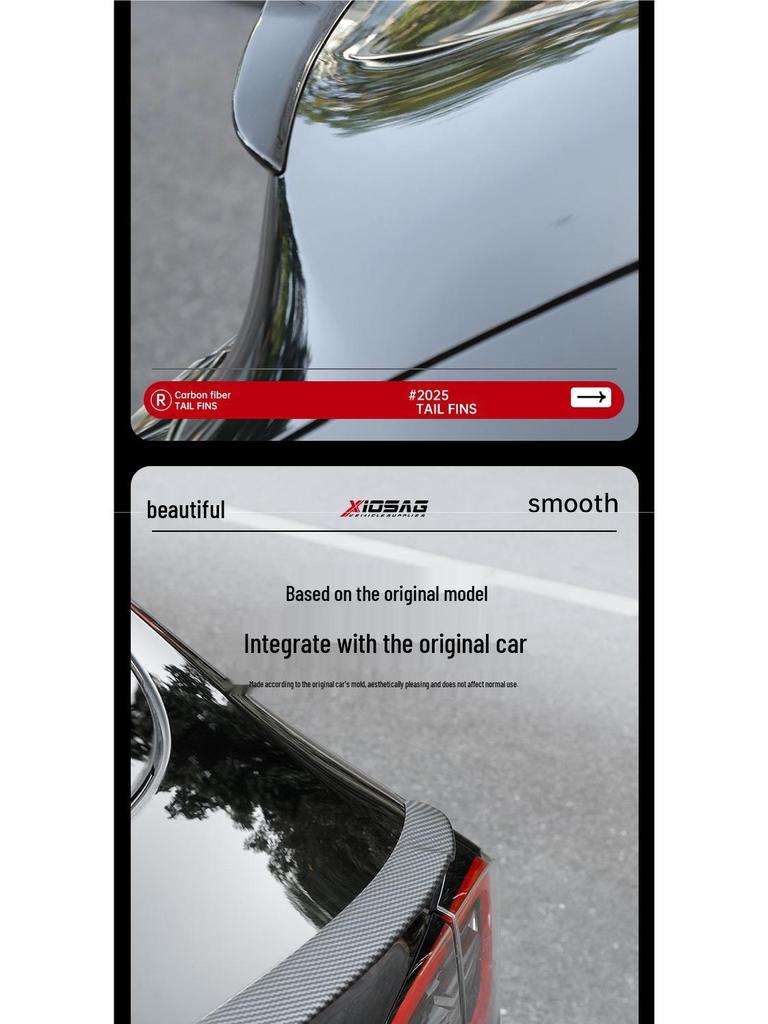 Tesla Model 3/Y Refreshed Dry Carbon Fiber High-Performance Rear Spoiler