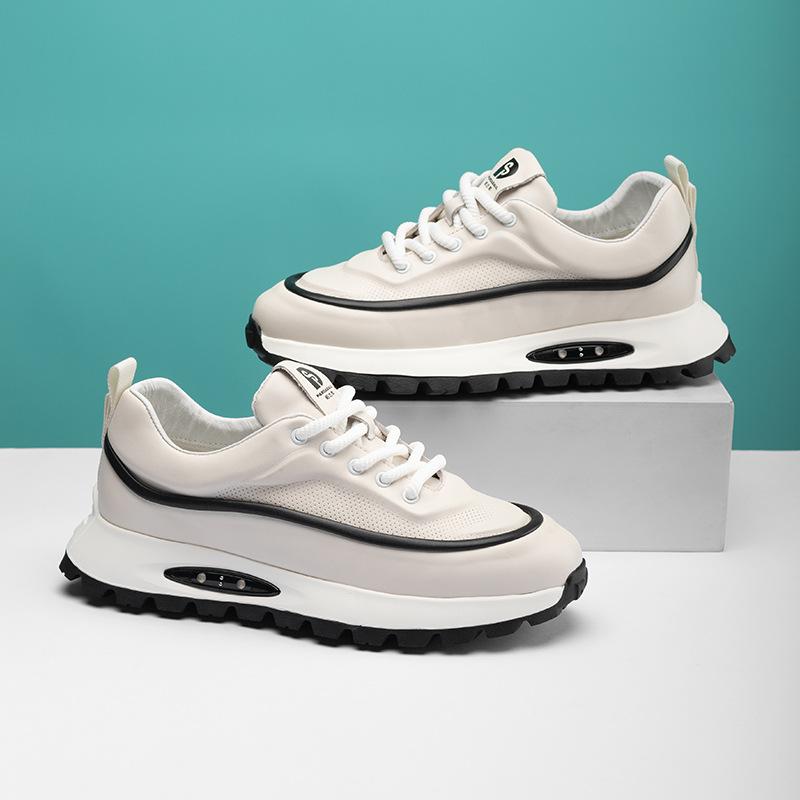 2025 Direktlieferung Europäische Station Herrenschuhe Herbst neu Luftpolster vielseitige Freizeitsportschuhe erhöhte Plateauschuhe Lederschuhe