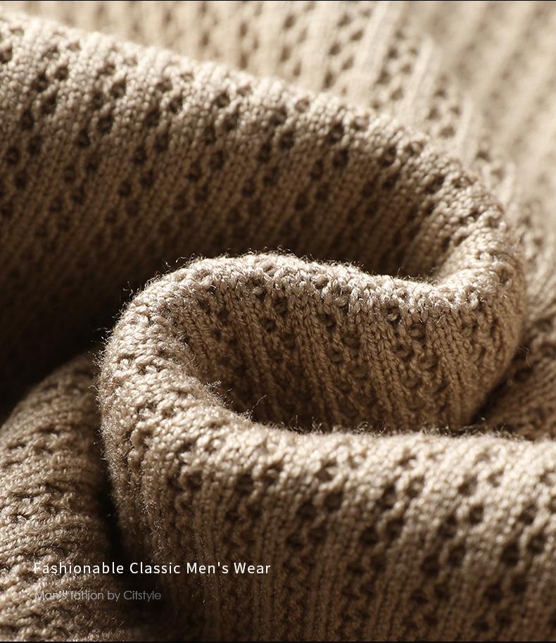 Men's V-Neck Knit Sweater - Autumn/Winter Korean Style, Youthful, Comfortable, Loose Fit Polo Top