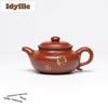 140ml Boutique Yixing Purple Clay Teapots Handmade Gold Drawing Antique Pot Raw Ore Dahongpao Mud Kettle Chinese Zisha Tea Set