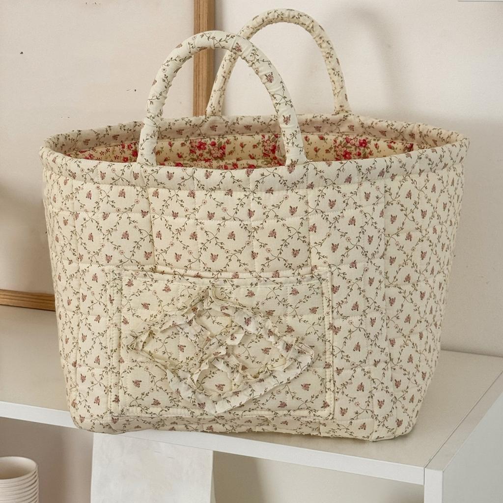 Pastoral Floral Dirty Clothes Basket | Home Use | High-Value Fashionable|Large Capacity Foldable | Youngsters's Toys and Snacks