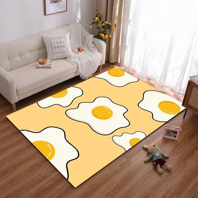 Yellow Carpet with Fried Egg Pattern Design for Living Room Decor Suitable for Use As an Anti-slip for Living Room Bedroom Sofas
