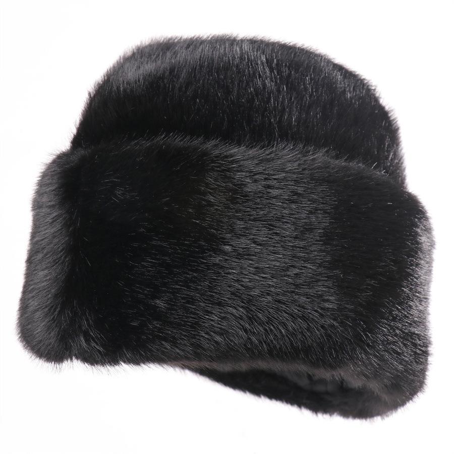 New thickened men's presidential hat in the elderly Lei Feng cotton hat imitation mink landlord hat winter dad old hat