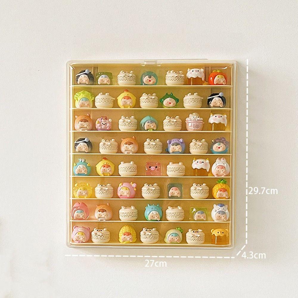 Acrylic 8 Layers Display Cabinet Wall Mounted Figures Storage Cabinet Dolls Showing Box  for Home