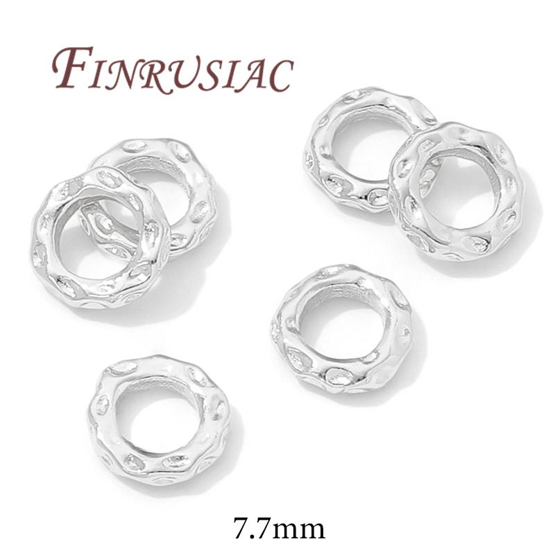 Separators For Bracelets 18K Gold Plated 5.7mm 7.7mm Spacer Bead Jewelry Accessories,Beads Separators,Metal Beads,DIY Findings