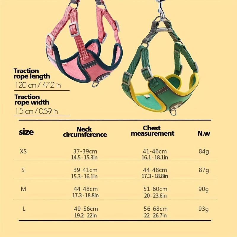 Myk og reflekterende sele med bånd for mellomstore og store hunder - Semsket stoff og sterke farger