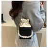 Trendy Small Bag Female Simple Crossbody Bag Chain Simple Drawstring Fashion Shoulder Bag